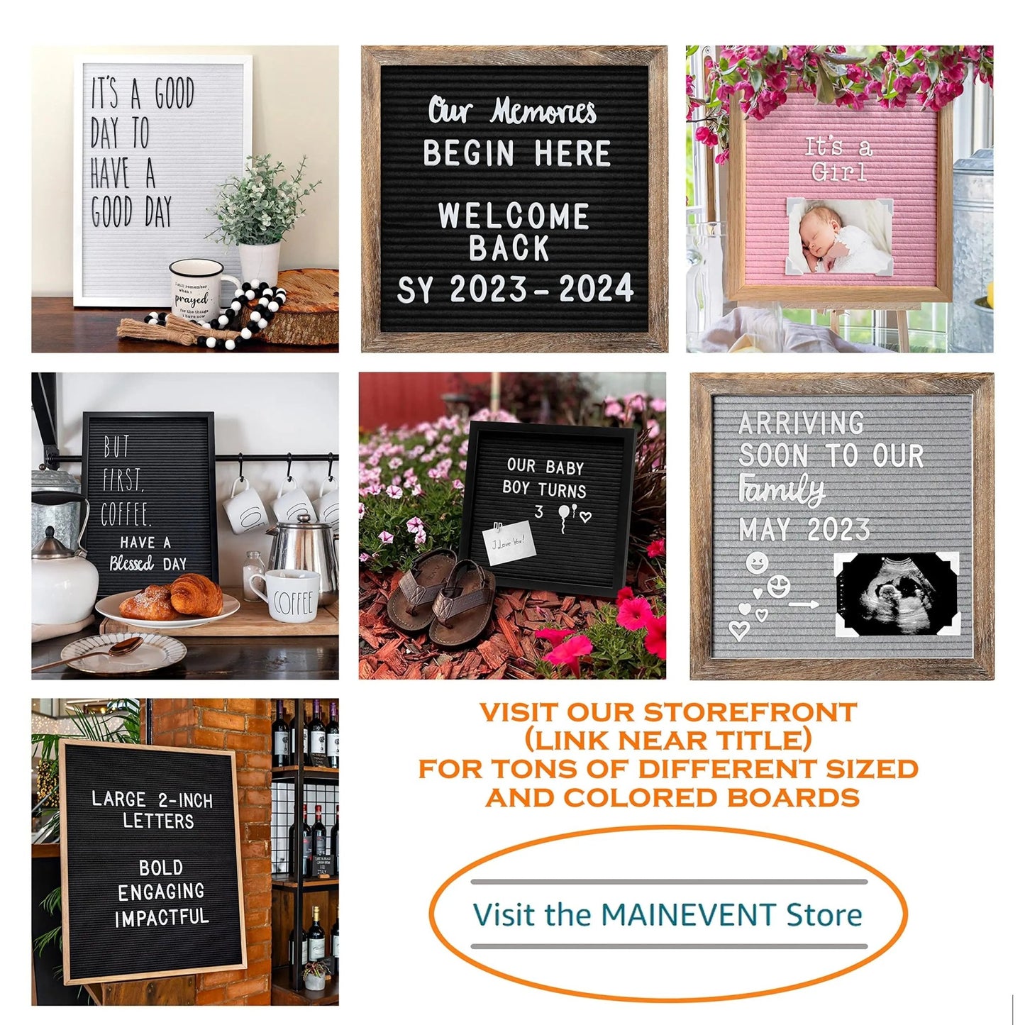 Felt Letter Board with Precut Letters Number Set 10x10 Inch, First Day School Board, Changeable Black Message Word Classroom Decor Baby Announcement Sign Wifi Password New Pregnancy - North State Signs & Printing
