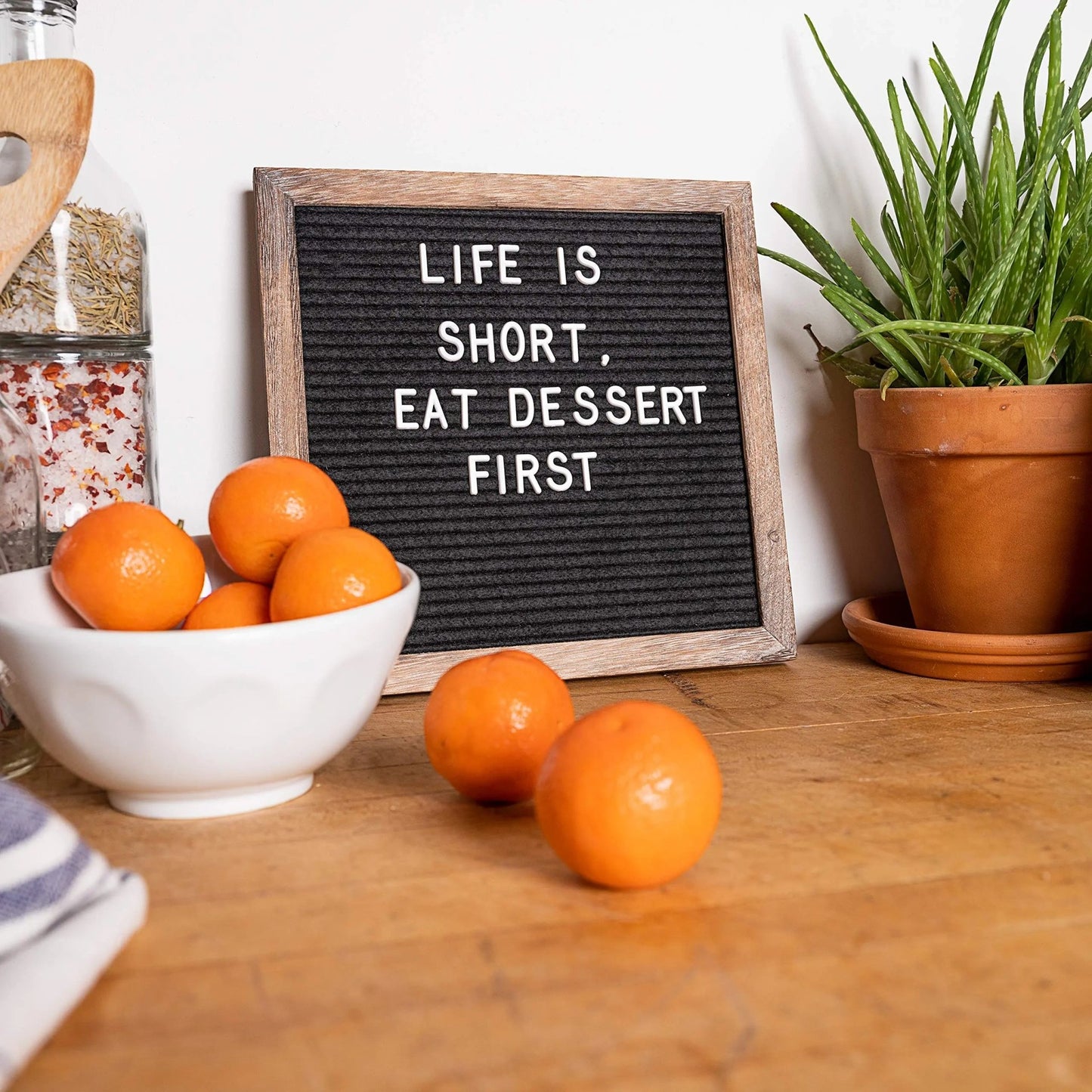 Felt Letter Board with Precut Letters Number Set 10x10 Inch, First Day School Board, Changeable Black Message Word Classroom Decor Baby Announcement Sign Wifi Password New Pregnancy - North State Signs & Printing