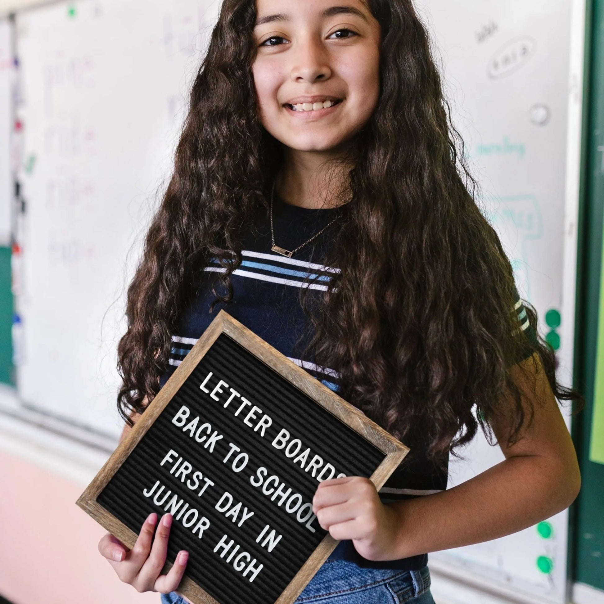 Felt Letter Board with Precut Letters Number Set 10x10 Inch, First Day School Board, Changeable Black Message Word Classroom Decor Baby Announcement Sign Wifi Password New Pregnancy - North State Signs & Printing