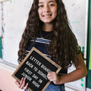 Felt Letter Board with Precut Letters Number Set 10x10 Inch, First Day School Board, Changeable Black Message Word Classroom Decor Baby Announcement Sign Wifi Password New Pregnancy - North State Signs & Printing