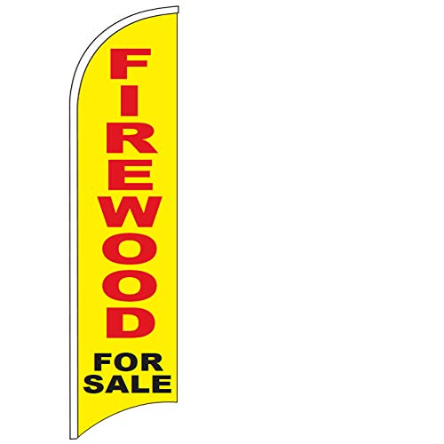 FIREWOOD for Sale - Windless Swooper Flag Feather Banner Sign 2.5x11.5 ft Tall (Flag Only) yb - Feather Flags / Feather