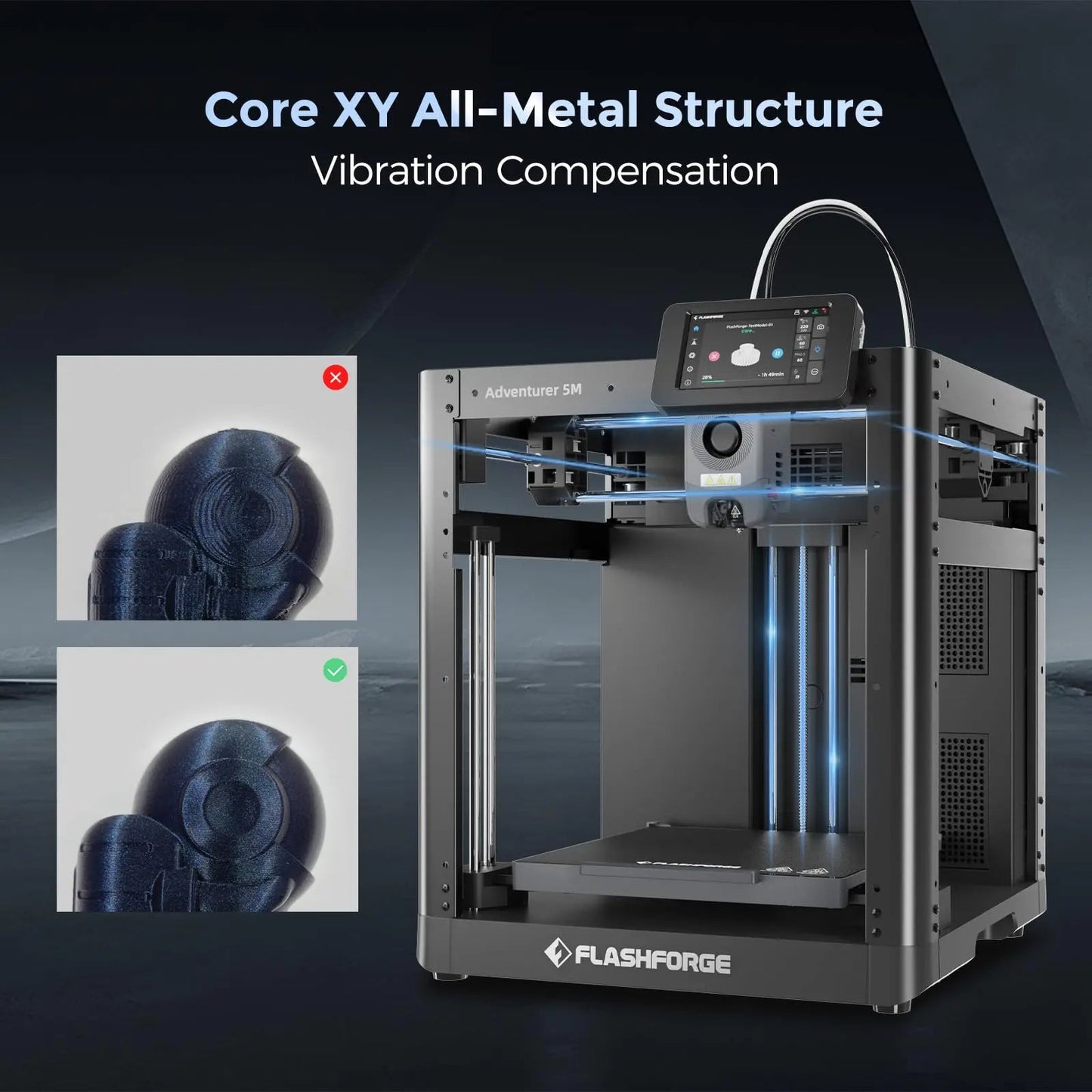 FLASHFORGE Adventurer 5M 3D Printer with Fully Auto Leveling - North State Signs & Printing