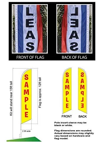 Fresh Hot Coffee Espresso Now Open Cafe Advertising Feather Flag Kits Package, Includes 3 Banner Flags, 3 Flag Poles, and 3 Ground Stakes - North State Signs & Printing