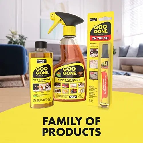 Goo Gone Adhesive Remover - 8 Ounce - Surface Safe Adhesive Remover Safely Removes Stickers Labels Decals Residue Tape Chewing Gum Grease Tar - North State Signs & Printing
