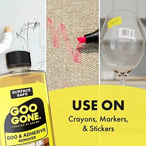 Goo Gone Adhesive Remover - 8 Ounce - Surface Safe Adhesive Remover Safely Removes Stickers Labels Decals Residue Tape Chewing Gum Grease Tar - North State Signs & Printing
