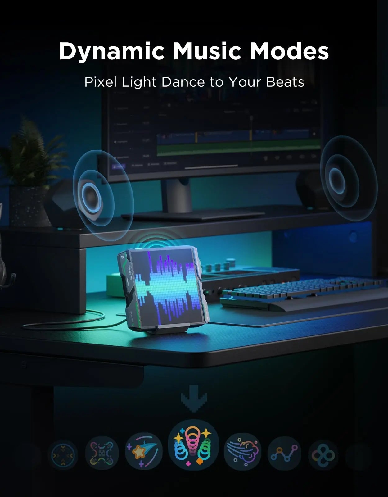 Govee Gaming Pixel Light: RGBIC LED Panel with Real - time Info Display - North State Signs & Printing