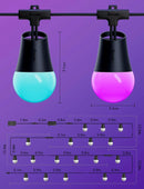 Govee Smart Outdoor String Lights 2, 144ft Outdoor Lights with Dimmable Warm White LED Bulbs, 47 Scene Modes for Patio, Backyard, Balcony, IP65 Waterproof, Works with Alexa, App Control - North State Signs & Printing