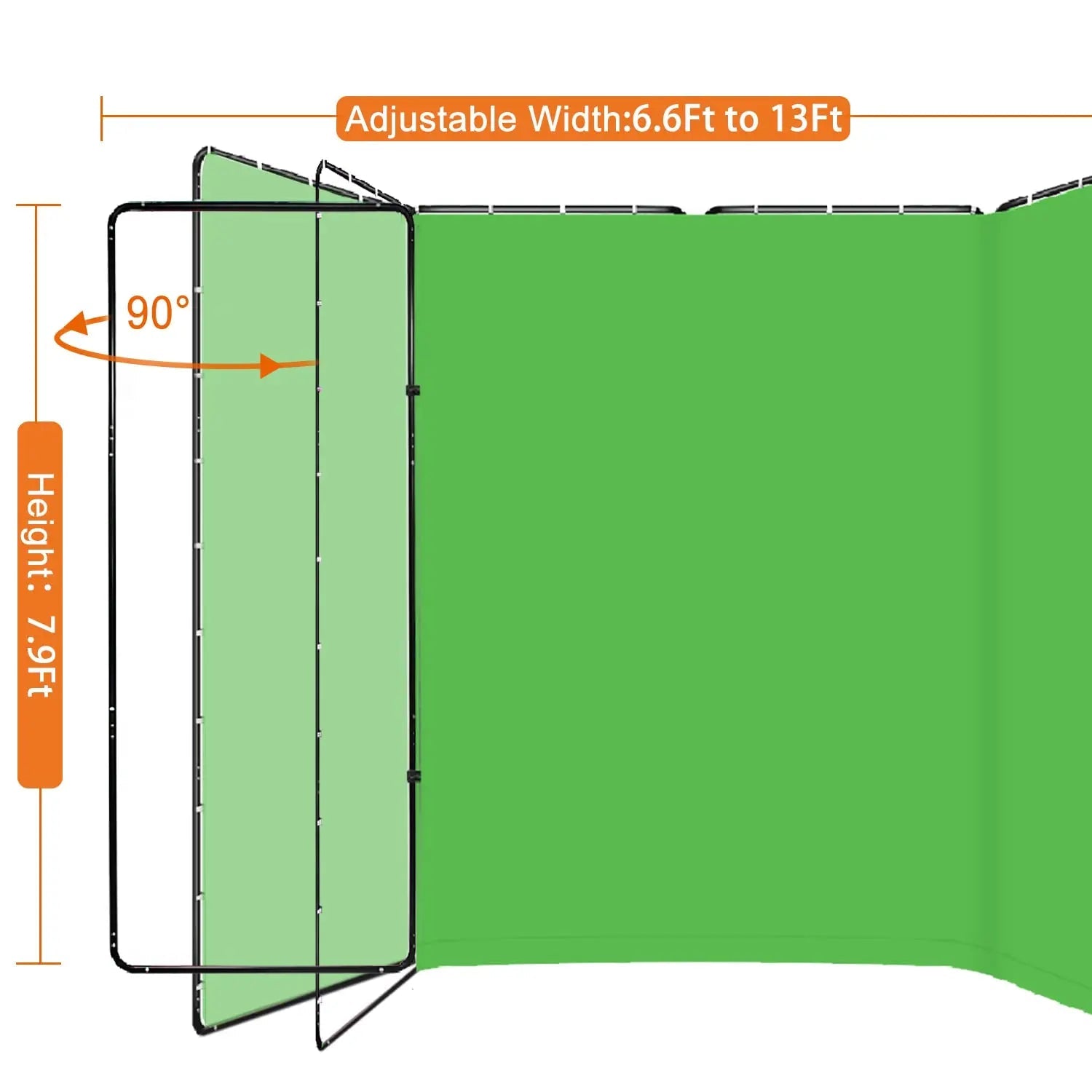 Green Screen Backdrop with Stand, Shirtal 7.87ft x 13.12ft, Large Green Collapsible Backdrop with Heavy Duty Backdrop Stand for Parties, Photography, Photo Studio Video Shooting, Live Streaming, Gaming - North State Signs & Printing