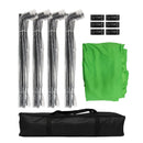 Green Screen Backdrop with Stand, Shirtal 7.87ft x 13.12ft, Large Green Collapsible Backdrop with Heavy Duty Backdrop Stand for Parties, Photography, Photo Studio Video Shooting, Live Streaming, Gaming - North State Signs & Printing