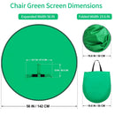 Green Screen Chair,56 IN Collapsible Green Screen Backdrop Kit,Pop Up Green Screen for Streaming with Storage Bag，Portable Greenscreen Backdrop for Photography,Gaming,Streaming,Zoom Meeting and Gaming - North State Signs & Printing