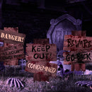 Halloween Decorations Beware Signs Yard Stakes Outdoor Creepy Assorted Warning Sign,Scary Zombie Theme Party Decor Supplies,3 Pieces,12 Inch x 9 Inch GABOSS - North State Signs & Printing