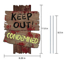 Halloween Decorations Beware Signs Yard Stakes Outdoor Creepy Assorted Warning Sign,Scary Zombie Theme Party Decor Supplies,3 Pieces,12 Inch x 9 Inch GABOSS - North State Signs & Printing