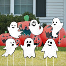 Halloween Decorations Outdoor Yard Signs, Glow in the Dark 6PCS Halloween Scary Ghost Yard Signs with Stakes for Spooky Halloween Lawn Patio Yard Garden Outdoor Decoration - North State Signs & Printing