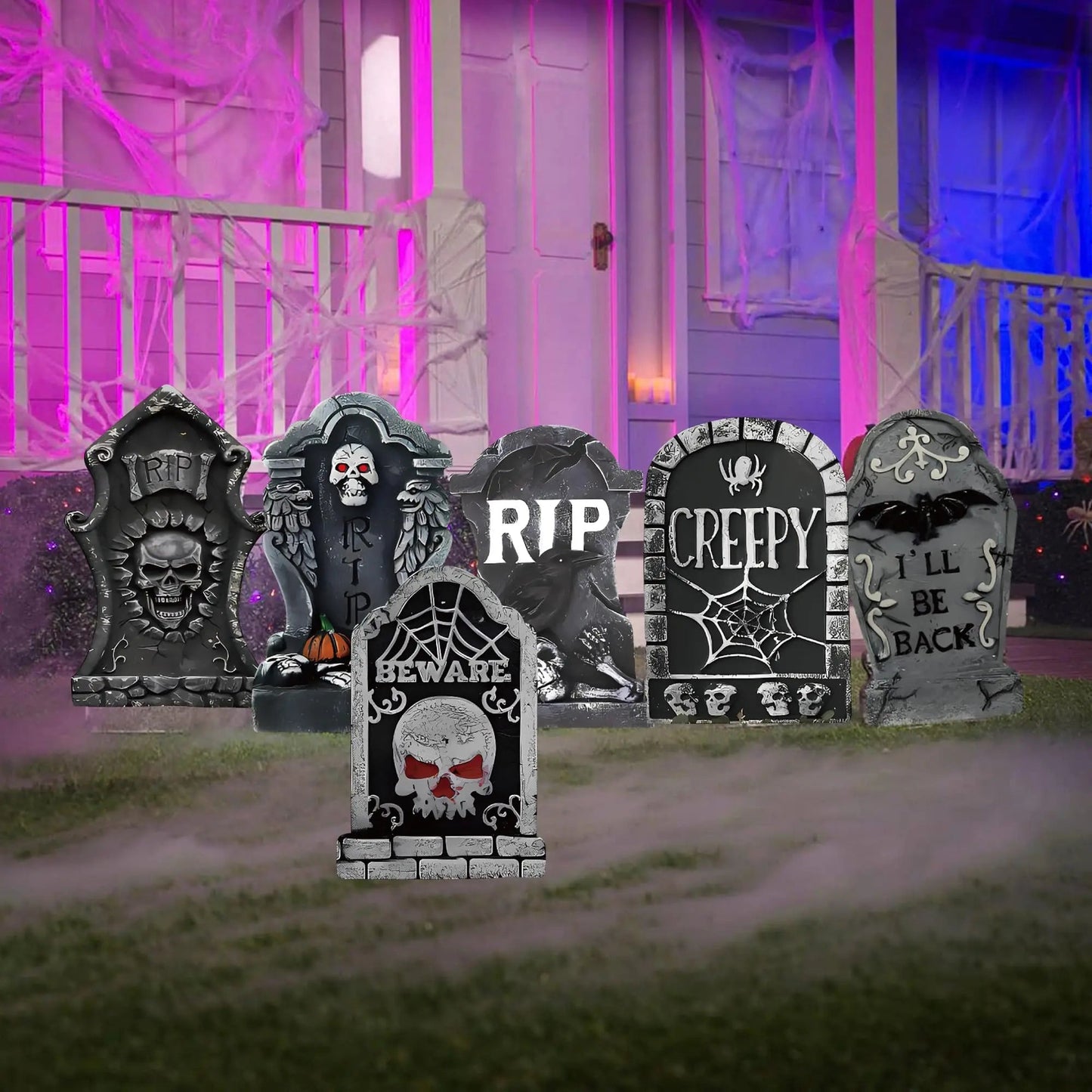 Halloween Decorations Tombstones, 13.8inch Halloween Tombstone Yard Sign Headstone yard sign for Outdoor Lawn Decor - North State Signs & Printing