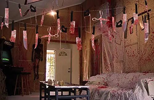 Halloween Party Decorations Bloody Banner: Horror Scary Decor for Creepy Movie Theme Birthday Carnival, Spooky Props Supplies, 4PCS - North State Signs & Printing