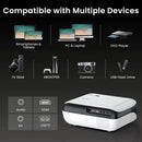 HAPPRUN Native 1080P Bluetooth Projector, Full HD Portable Outdoor Movie Projector with Built - in Speaker, Compatible with Smartphone, HDMI, USB, AV, Fire Stick, PS5 for Home, Bedroom, Outdoor Use - North State Signs & Printing