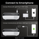 HAPPRUN Native 1080P Bluetooth Projector, Full HD Portable Outdoor Movie Projector with Built - in Speaker, Compatible with Smartphone, HDMI, USB, AV, Fire Stick, PS5 for Home, Bedroom, Outdoor Use - North State Signs & Printing