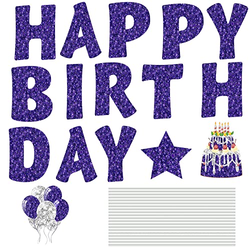 Jetec 18 Pieces Happy Birthday Yard Signs with Stakes Birthday Outdoor Lawn Signs Birthday Cake Balloon Lawn