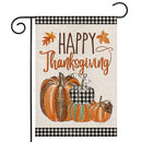Happy Thanksgiving Fall Garden Flags for Outdoor,12x18 Double Sided,Harvest Buffalo Plaid Pumpkins Yard Flags,Small Thanksgiving Day Garden Decor for Autumn Outside Porch Lawn Holiday - North State Signs & Printing