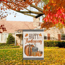 Happy Thanksgiving Fall Garden Flags for Outdoor,12x18 Double Sided,Harvest Buffalo Plaid Pumpkins Yard Flags,Small Thanksgiving Day Garden Decor for Autumn Outside Porch Lawn Holiday - North State Signs & Printing