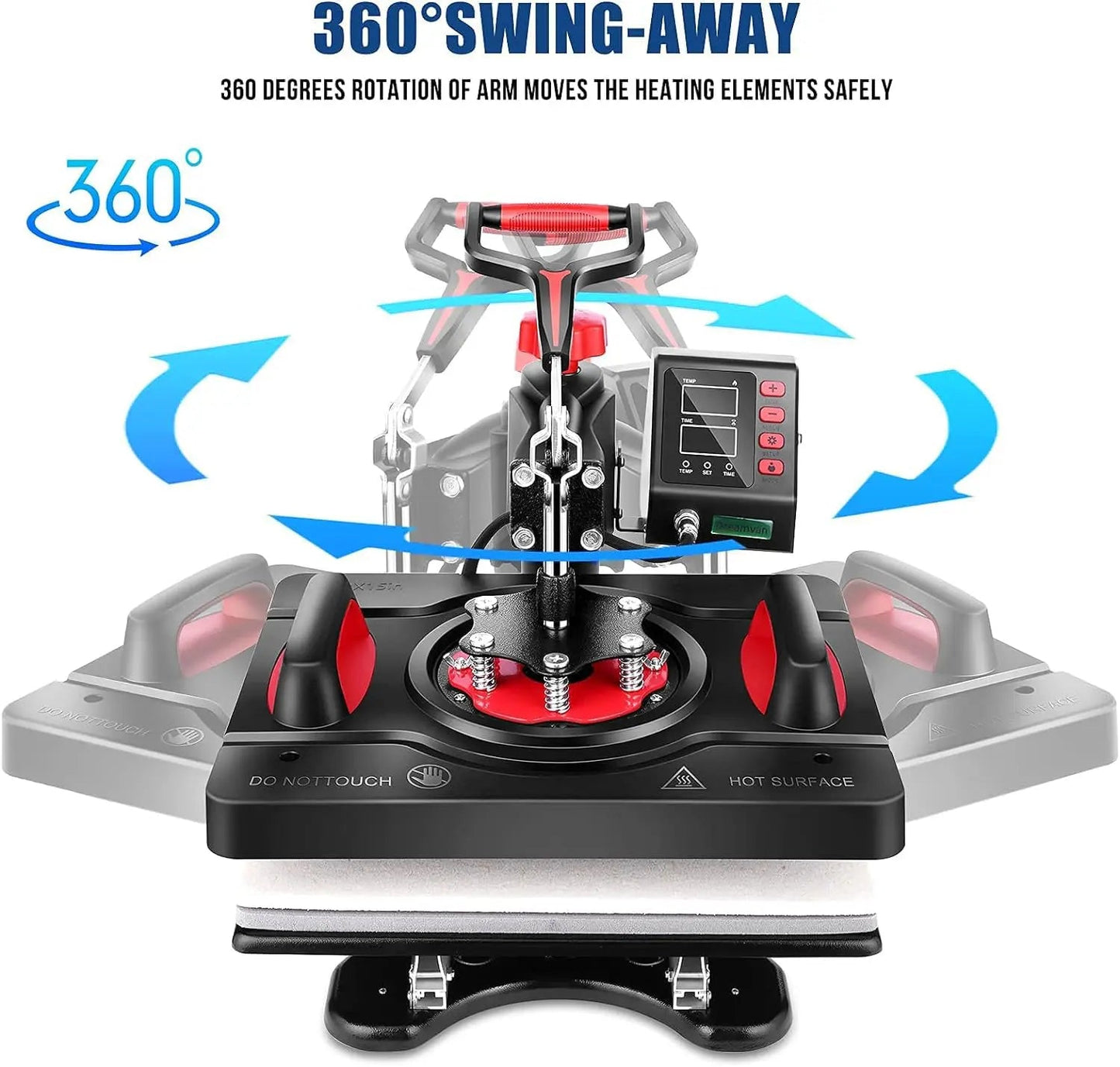 Heat Press Machine, Professional Sublimation Machine, AKEYDIY 8 in 1, 12" X 15" Swing Away Shirt Printing Heat Transfer Digital Industrial - Quality Heat Press Machine for T Shirts Mug Hat Plate - North State Signs & Printing