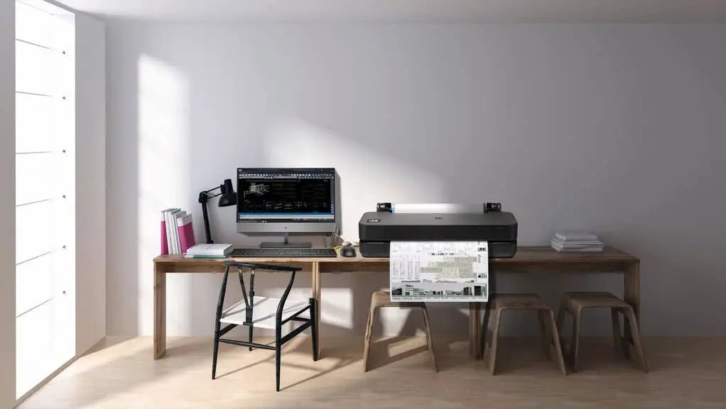 HP DesignJet T210 Large Format 24 - inch Plotter Printer, with Modern Office Design (8AG32A), Black - North State Signs & Printing
