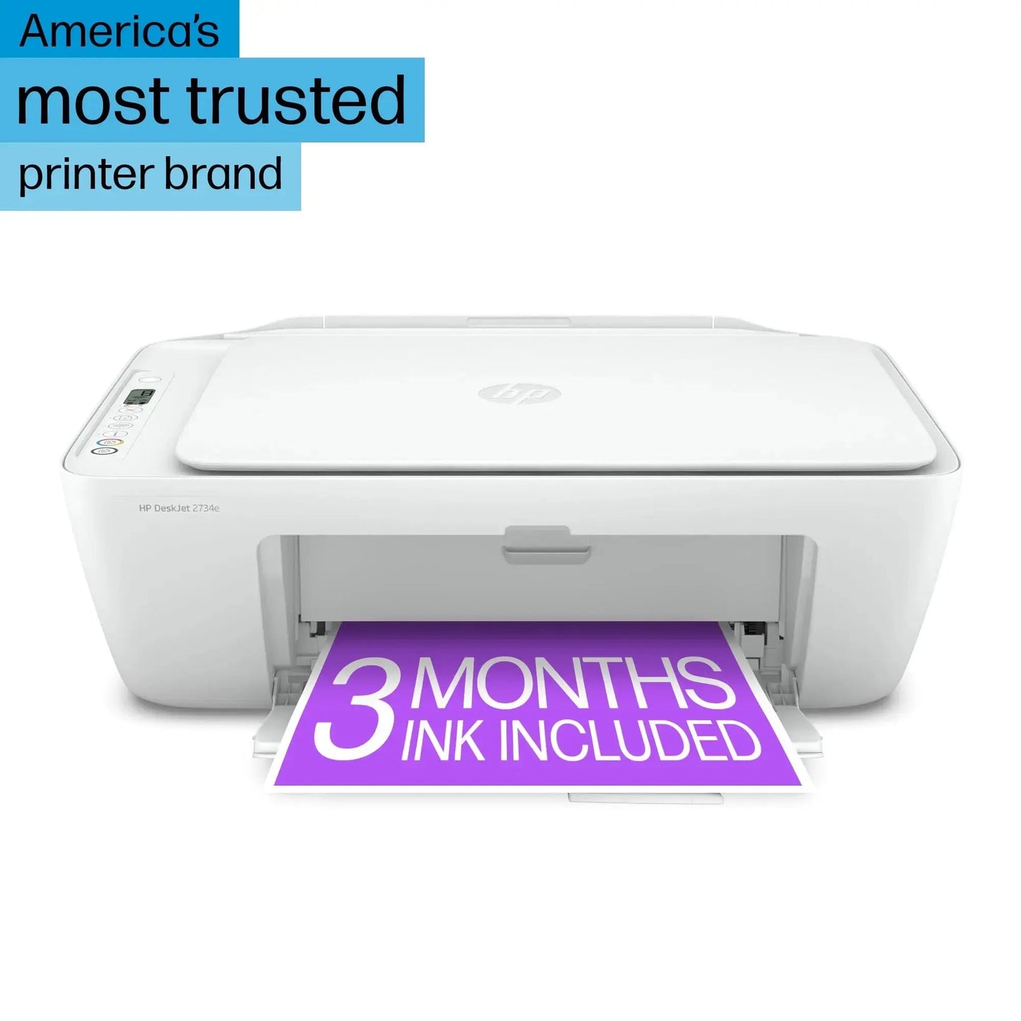 HP DeskJet 2734e Wireless Color All - in - One Printer with 3 Months Free Ink (26K72A), White - North State Signs & Printing