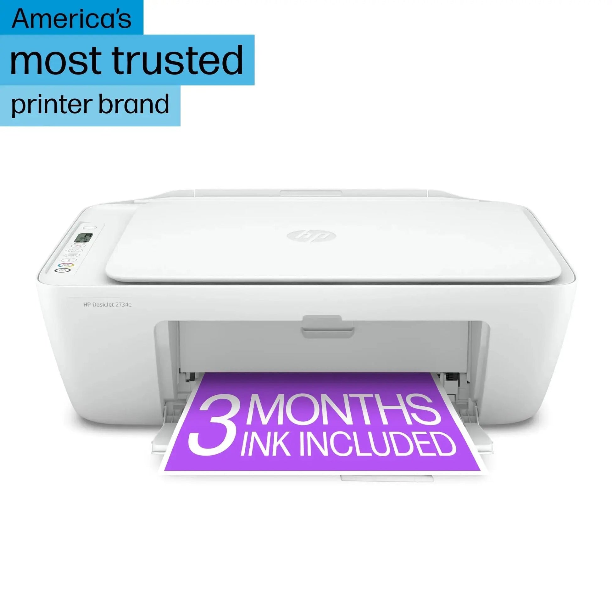 HP DeskJet 2734e Wireless Color All - in - One Printer with 3 Months Free Ink (26K72A), White - North State Signs & Printing