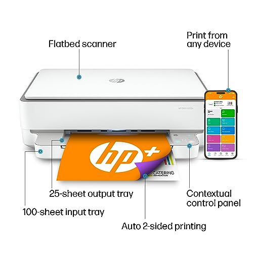 HP ENVY 6055e Wireless Color Inkjet Printer Print scan copy Easy setup Mobile printing Best-for-home Instant Ink