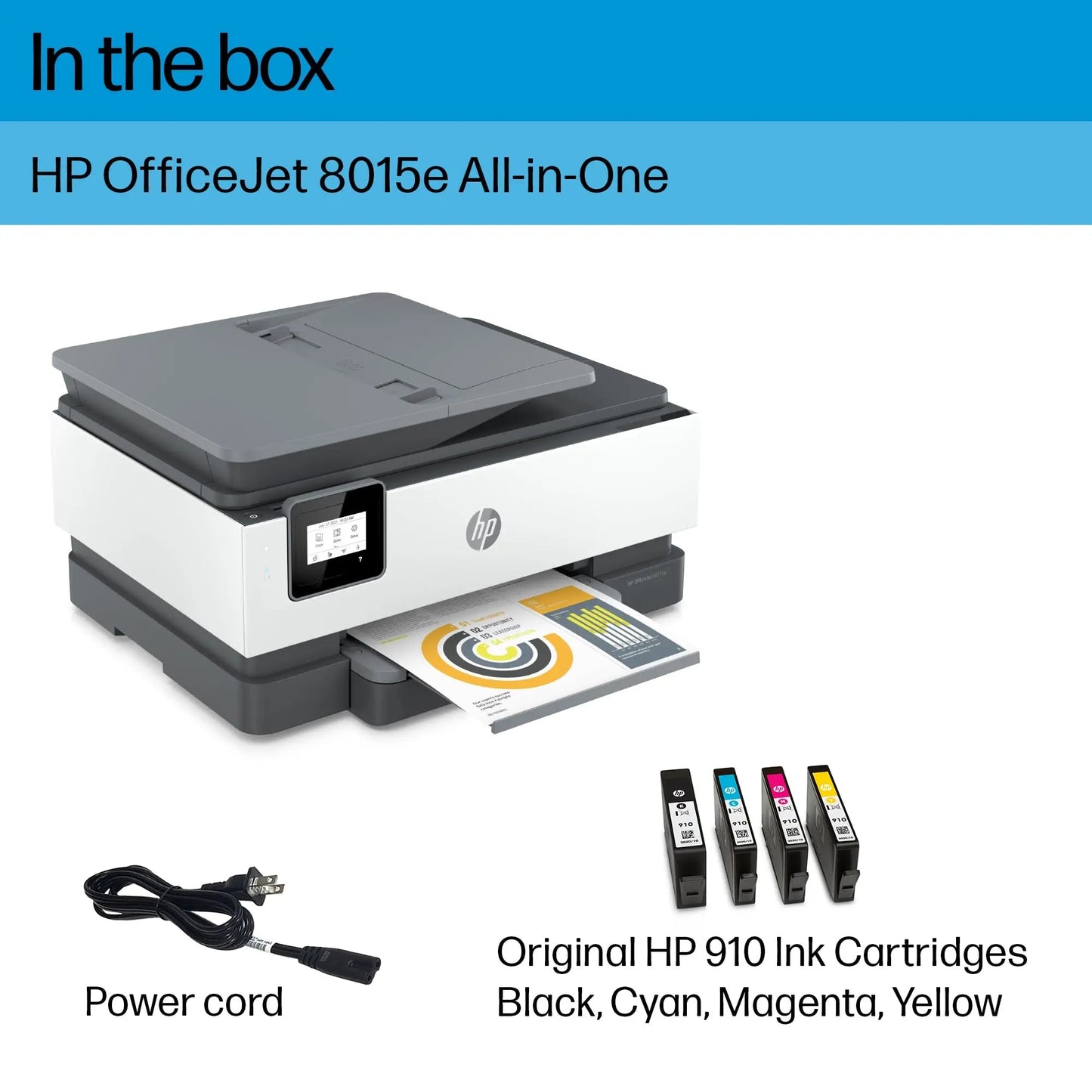 HP OfficeJet 8015e Wireless Color All - in - One Printer, 3 months of Instant Ink included - North State Signs & Printing