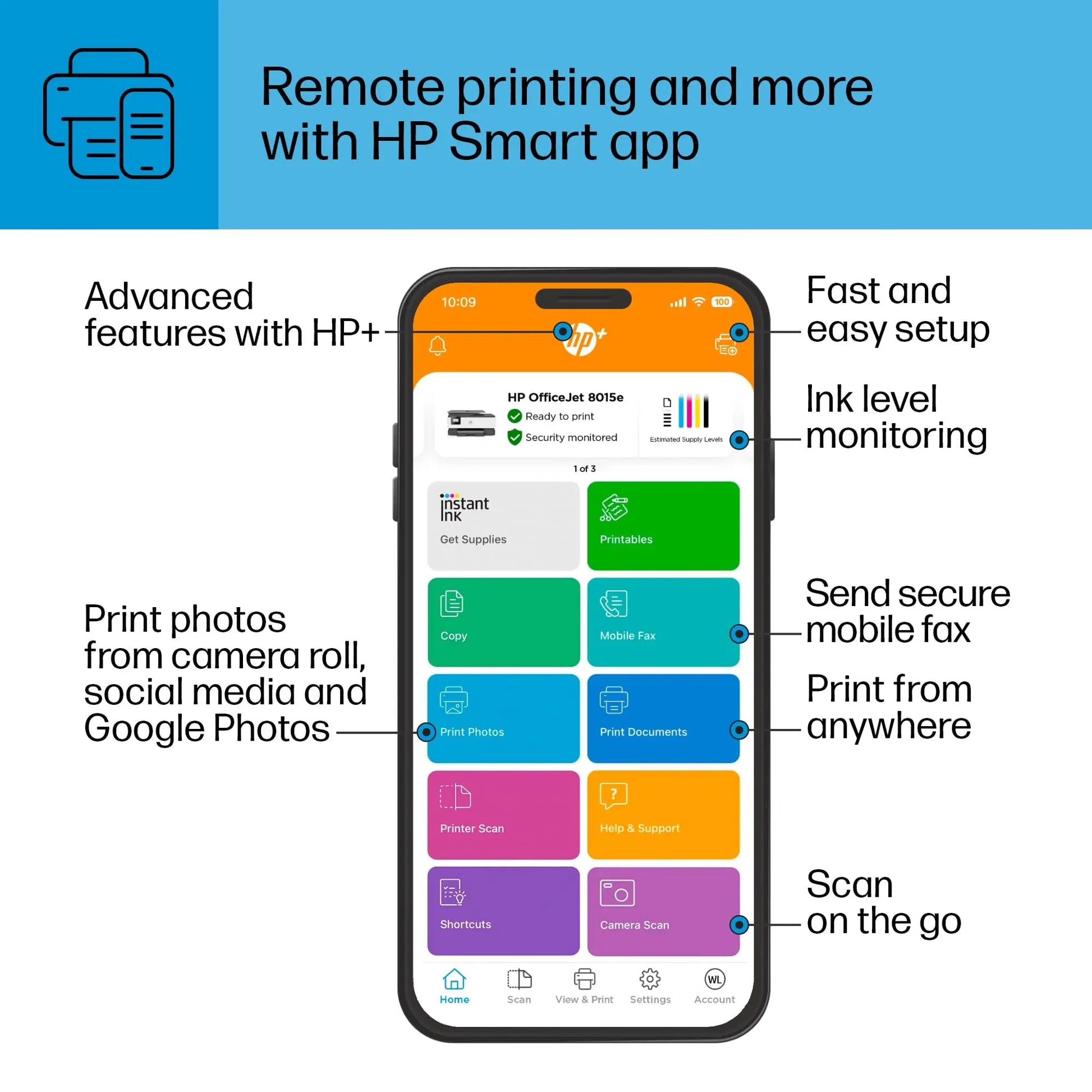 HP OfficeJet 8015e Wireless Color All - in - One Printer, 3 months of Instant Ink included - North State Signs & Printing