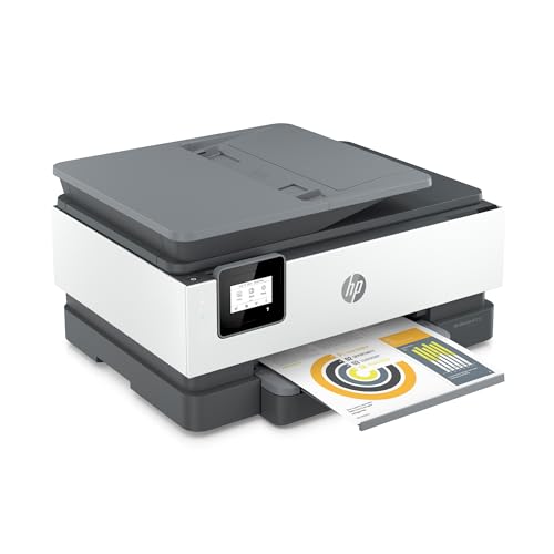 HP OfficeJet 8015e Wireless Color All-in-One Printer with 6 months of ink included with HP + (228F5A) - Office Printer