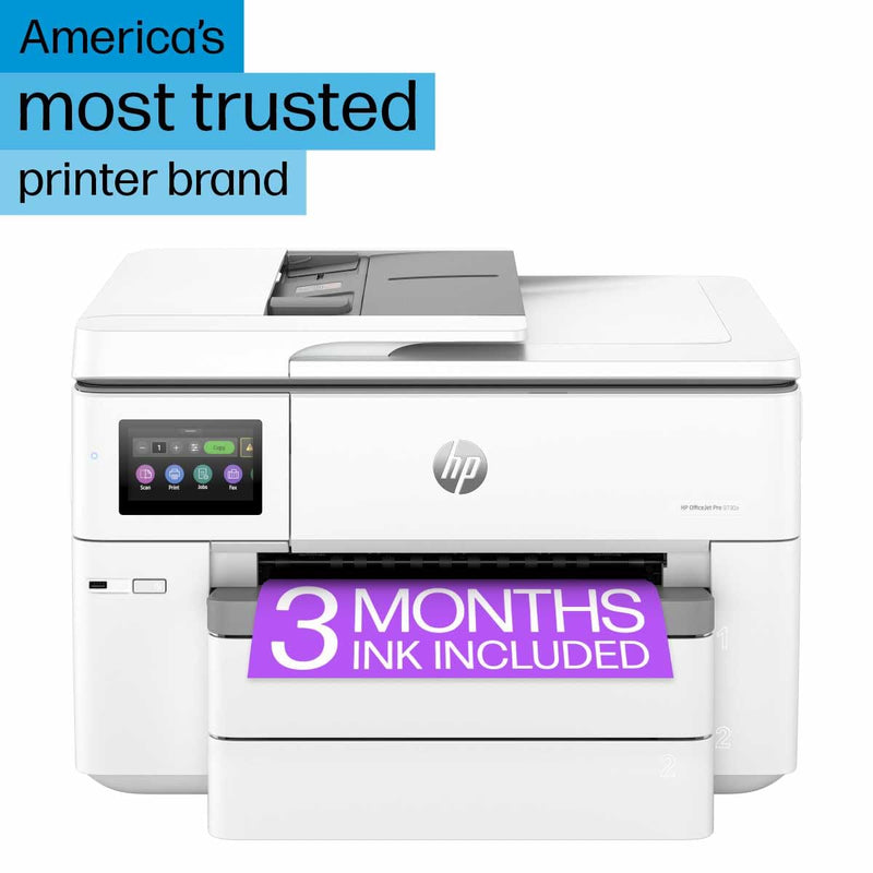 HP OfficeJet Pro 9730e Wide Format Wireless All-in-One Color Inkjet Printer Print scan Copy ADF Duplex Printing