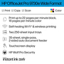 HP OfficeJet Pro 9730e Wide Format Wireless All-in-One Color Inkjet Printer Print scan Copy ADF Duplex Printing