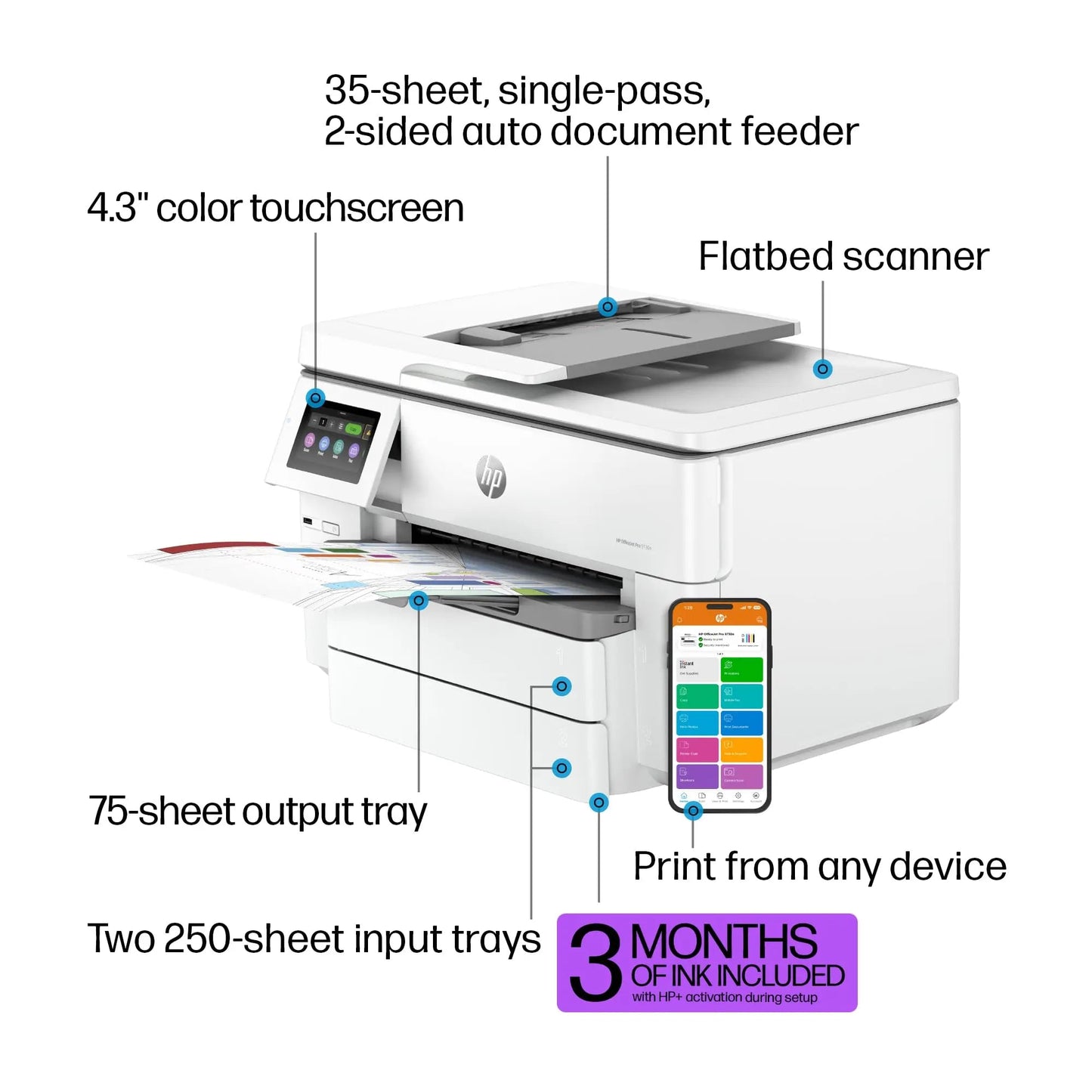 HP OfficeJet Pro 9730e Wide Format Wireless All - in - One Color Inkjet Printer - North State Signs & Printing