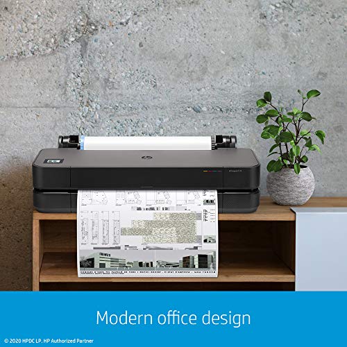 HP DesignJet T210 Large Format 24-inch Plotter Printer with Modern Office Design (8AG32A) Black - Office Printer