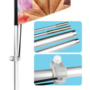 Ice Cream Flag, 11FT Windless Feather Flag QSUM with Aluminum Alloy Flagpole/Stainless Steel Ground Stake/Portable Bag, Ice Cream Signs for Business Advertising - North State Signs & Printing