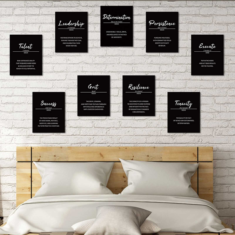 9 Pieces Inspirational Phrases Wall Art Prints Motivational Sayings Quote Poster Positive Print Decoration for Teens