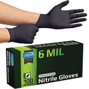 Inspire Black Heavy Duty Nitrile Gloves 6 Mil Nitrile Chemical Resistant Medical Cooking Cleaning Disposable Black Gloves (Black Nitrile Box Of 100, Large) - North State Signs & Printing