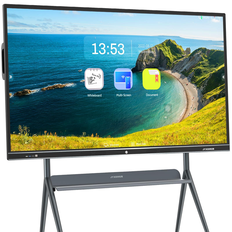 JYXOIHUB Interactive Whiteboard 86inch Smart Board with 4K UHD Touch Screen Flat Panel All in One Digital Electronic