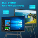 Interactive Whiteboard, 86inch Smart Board with 4K UHD Touch Screen Flat Panel, All in One Digital Electronic Whiteboard Built in Dual System for Conference - North State Signs & Printing