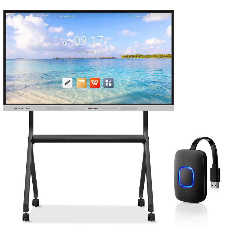Interactive Whiteboard Set PWR4GTR 75 Inch (Board+Wall Mount+Movable Stand+Wireless Display Adapter) - North State Signs & Printing
