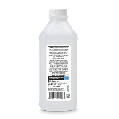 Amazon Basics 99% Isopropyl Alcohol First Aid For Technical Use,16 Fluid Ounces 1-Pack (Previously Solimo)