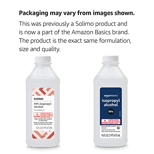 Amazon Basics 99% Isopropyl Alcohol First Aid For Technical Use,16 Fluid Ounces 1-Pack (Previously Solimo)