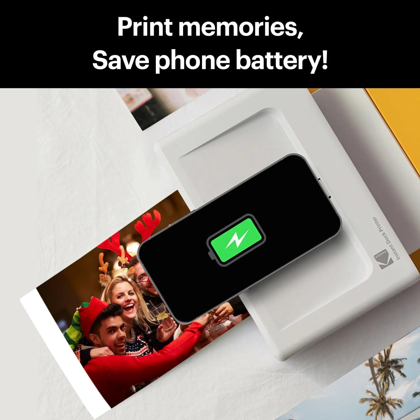 KODAK Photo Printer Dock Plus 4PASS Instant Photo Printer (4x6 inches) + 90 Sheets Bundle - North State Signs & Printing