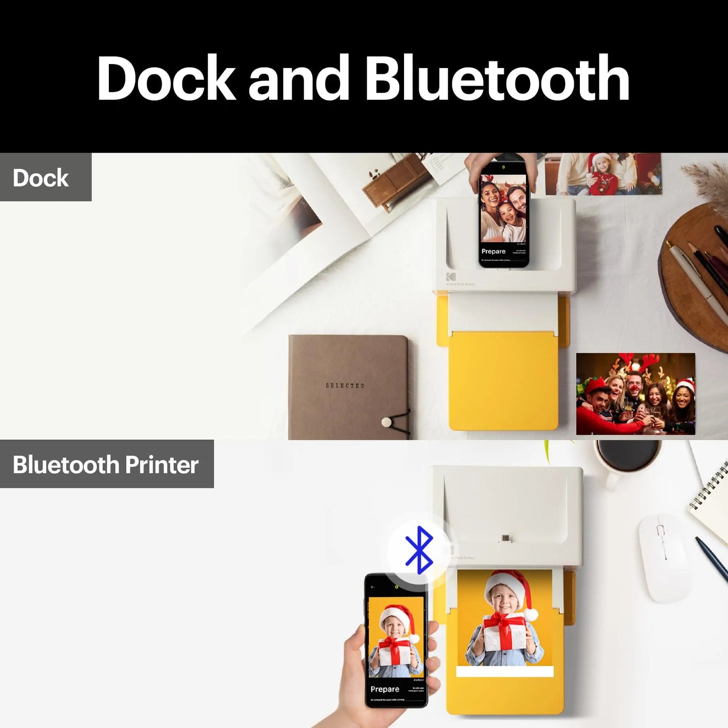 KODAK Photo Printer Dock Plus 4PASS Instant Photo Printer (4x6 inches) + 90 Sheets Bundle - North State Signs & Printing
