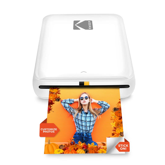 KODAK Step Instant Smartphone Photo Printer - Portable Mini Color Wireless Mobile Printer - Zink 2x3” Sticky - Back Photos - Bluetooth Compatible with iOS & Android Devices - Fun Editing App - White - North State Signs & Printing