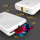 KODAK Step Instant Smartphone Photo Printer - Portable Mini Color Wireless Mobile Printer - Zink 2x3” Sticky - Back Photos - Bluetooth Compatible with iOS & Android Devices - Fun Editing App - White - North State Signs & Printing