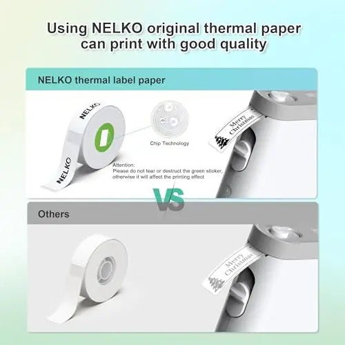 Label Maker Machine with Tape, Nelko, P21 Bluetooth Label Printer, Wireless Mini Label Makers with Multiple Templates for Organizing Office Home, White - North State Signs & Printing