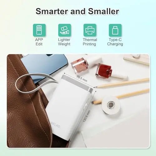 Label Maker Machine with Tape, Nelko, P21 Bluetooth Label Printer, Wireless Mini Label Makers with Multiple Templates for Organizing Office Home, White - North State Signs & Printing